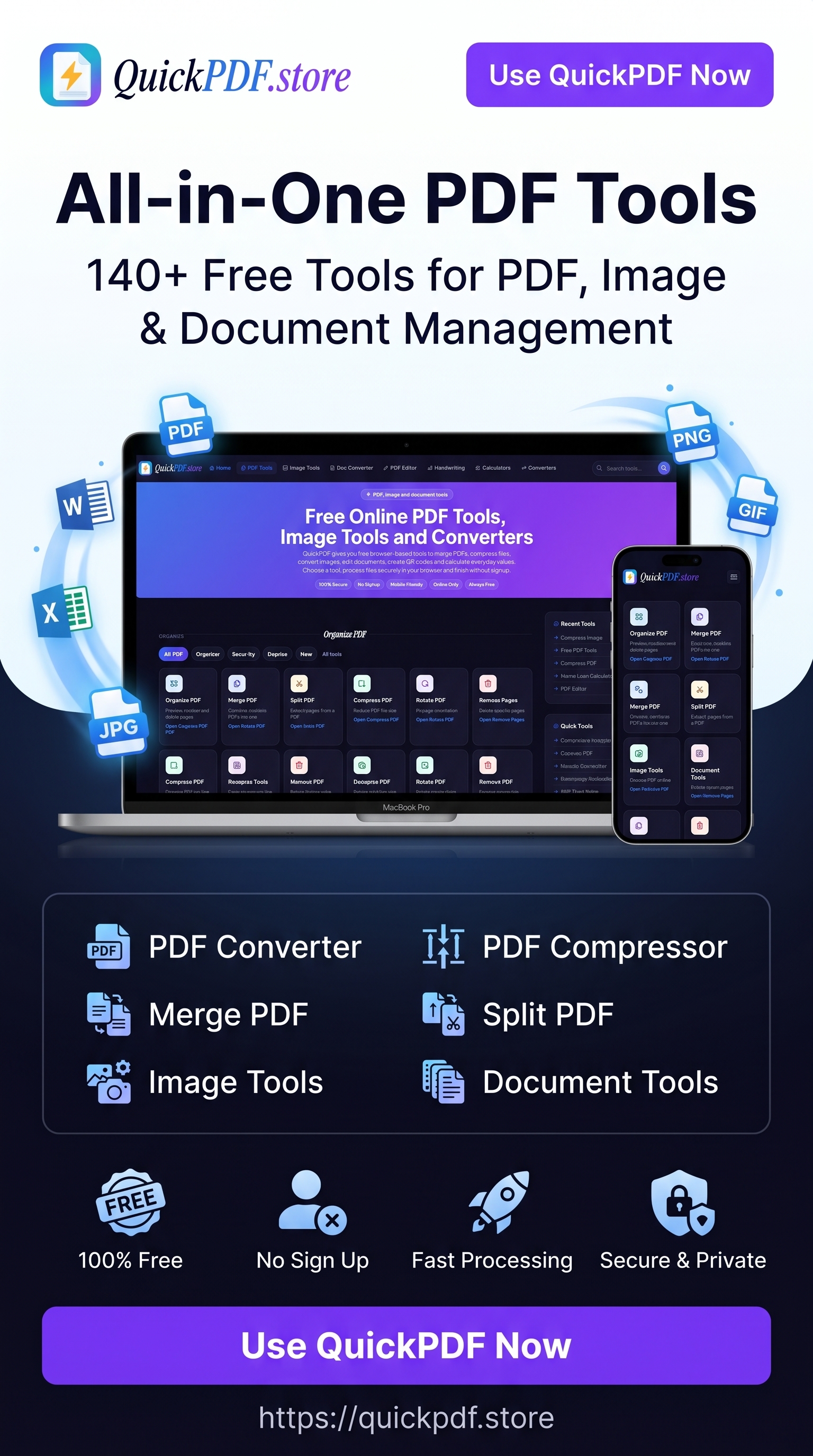 QuickPDF mobile and desktop PDF tools campaign